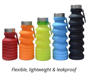 Collapsible Water Bottle (Color: Blue)
