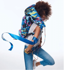 Print Basic - Hooded Backpack - Water-repellent (Color: Camo)