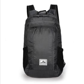Lightweight Portable Foldable Backpack for Women Men Travel Hiking (Color: Black, type: Sports Bag)