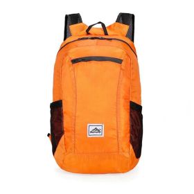 Lightweight Portable Foldable Backpack for Women Men Travel Hiking (Color: Orange, type: Sports Bag)