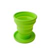 1pc Soft Silicone With Lid; Retractable Mini Folding Water Cup; For Outdoor Travel Hotel